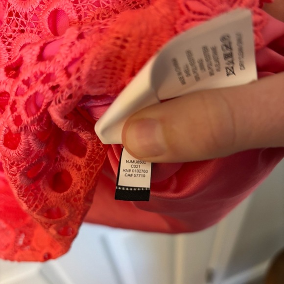 Kate Spade Shore Thing Lace Shift Dress Sleeveless Coral Peach Sherbet 8 Spring - Picture 11 of 11
